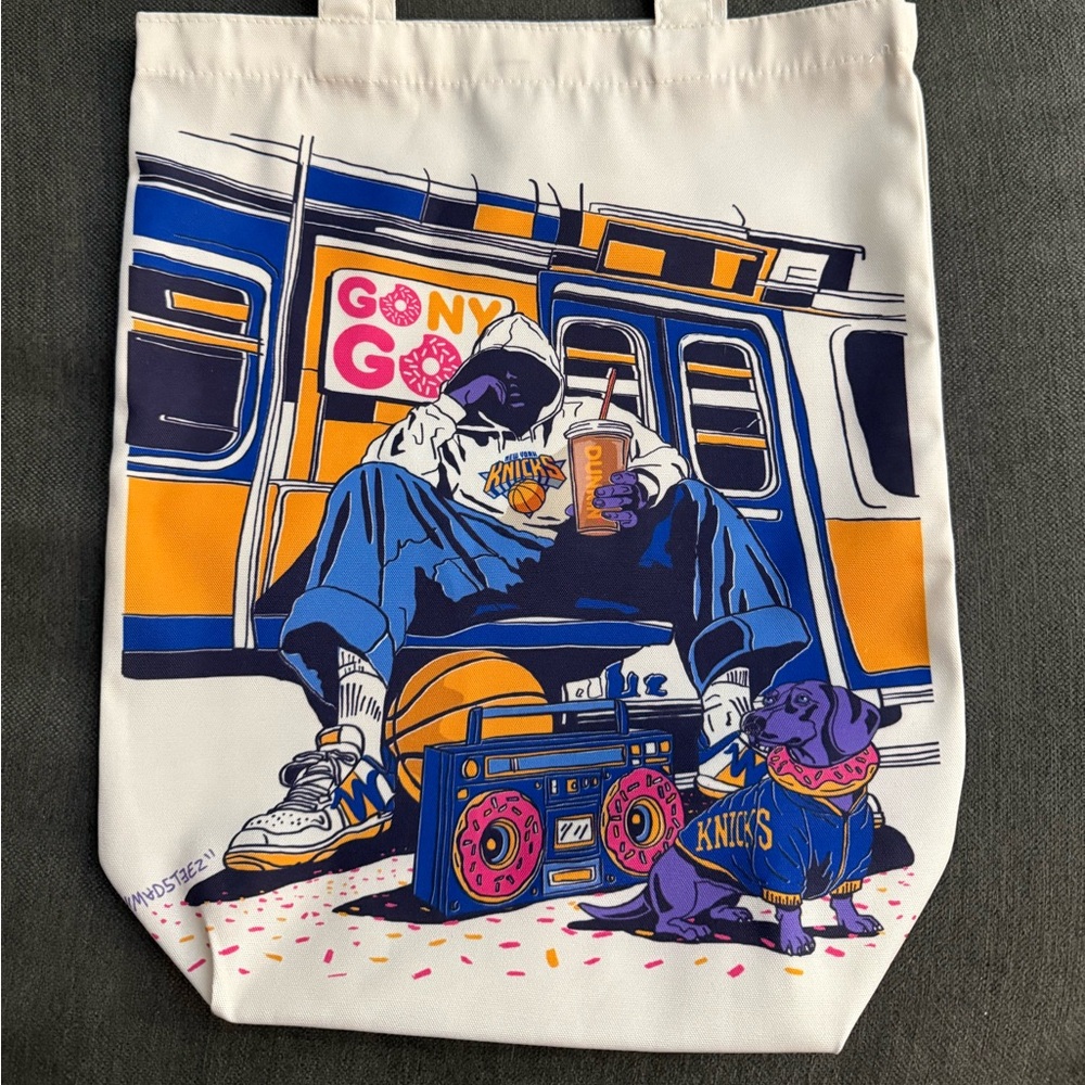 Limited Edition Knicks Dunkin’ Graphic Tote Bag